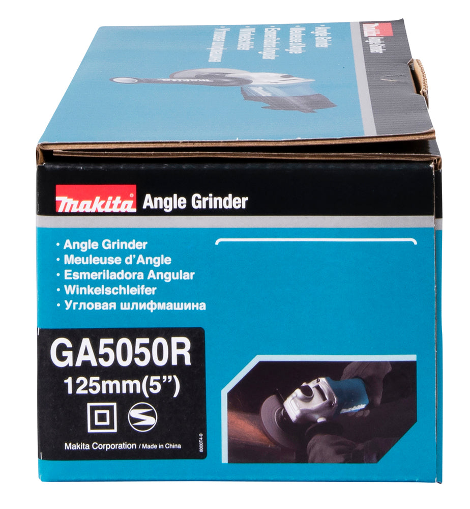 Makita Winkelschleifer – 1.300 W, 125 mm Scheiben, mit Paddelschalter & Anti-Restart - GA5050R