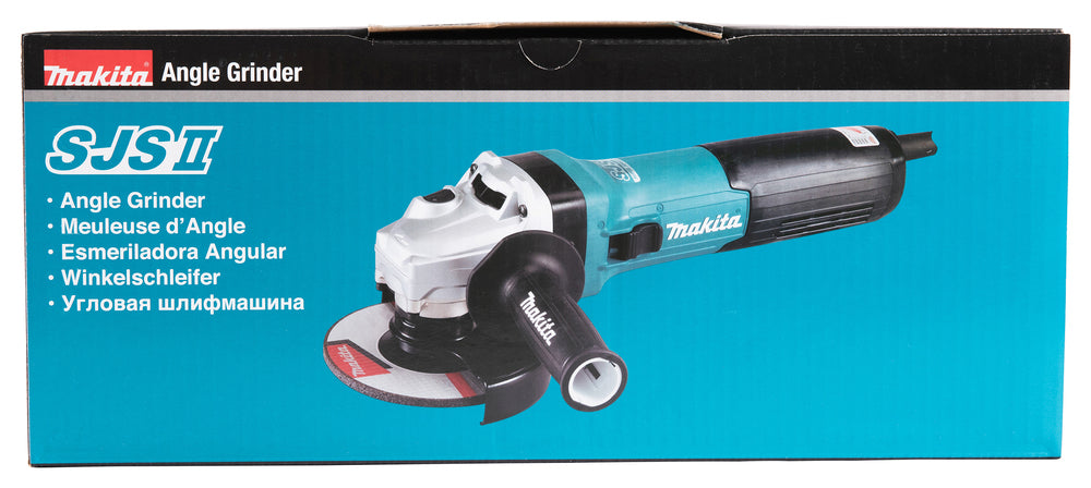 Makita Winkelschleifer – 1.900 W, 125 mm Scheiben, mit SJS II, AFT & Motorbremse - GA5091X01