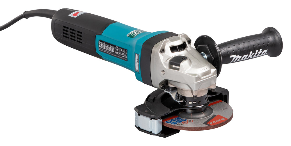 Makita Winkelschleifer – 1.900 W, 125 mm Scheiben, mit SJS II, AFT & Motorbremse - GA5091X01