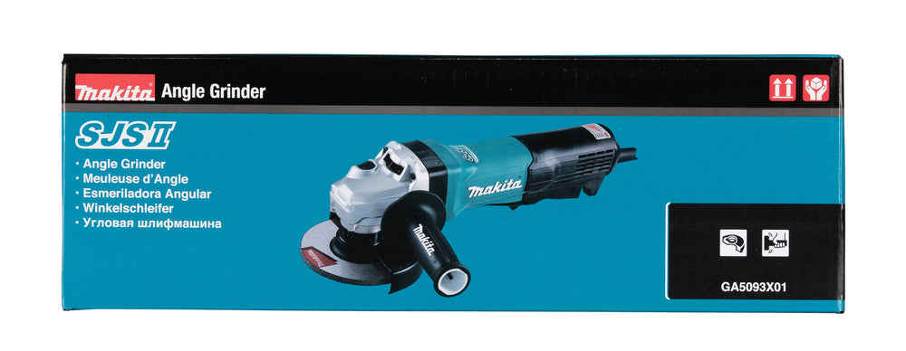 Makita Winkelschleifer – 1.900 W, 125 mm Scheiben, mit SJS II, AFT & Motorbremse - GA5093X01
