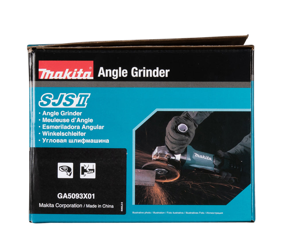 Makita Winkelschleifer – 1.900 W, 125 mm Scheiben, mit SJS II, AFT & Motorbremse - GA5093X01