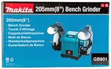 Makita Doppelschleifbock – 550 W, 205 mm Scheiben, leise & vibrationsarm - GB801
