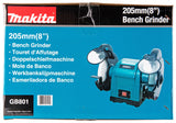 Makita Doppelschleifbock – 550 W, 205 mm Scheiben, leise & vibrationsarm - GB801