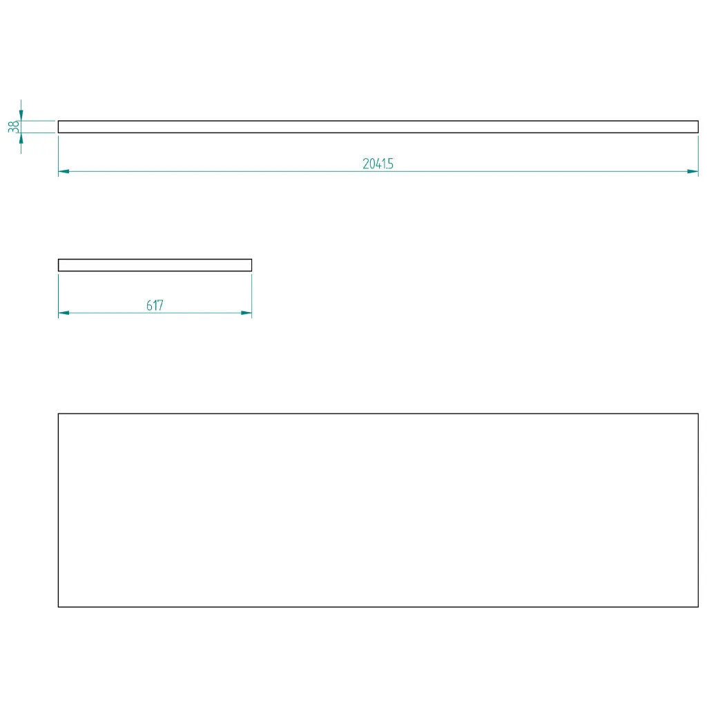Bullram Holzarbeitsplatte 2.040 × 620 × 38 mm STARX DEEP - GC20RE
