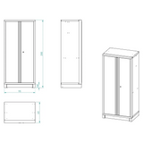 Bullram 2-türiger Standschrank STARX DEEP extra tief - GC92E2