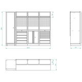 Bullram Werkstattmodul 3 STARX DEEP mit 620 mm Arbeitsplatte- GCMOD3E