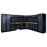 Bullram Werkstattmodul 4 STARX DEEP Ecklösung mit 620 mm Arbeitsplatten - GCMOD4E
