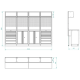 Bullram Werkstattmodul E STARX DEEP mit 620 mm Arbeitsplatten - GCMODEE