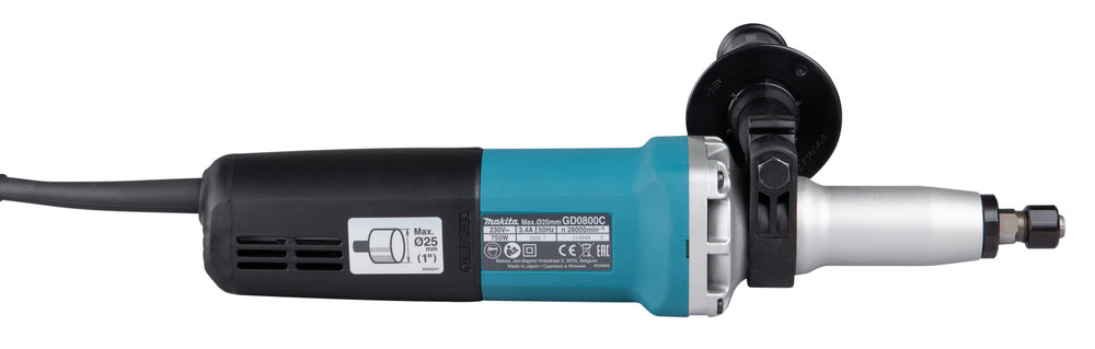 Makita Geradschleifer – 8 mm Spannhülse, 7.000–28.000 min⁻¹, SJS & Konstantelektronik - GD0800C