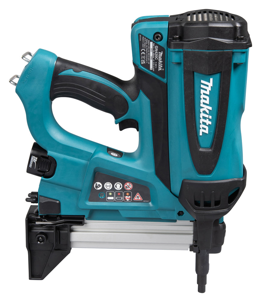Makita Akku-Gasnagler 7,2V – bis 40 mm, 4.000 Schuss pro Ladung, ohne Kompressor - GN420CLSE