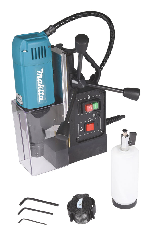 Makita Magnet-Kernbohrmaschine – mit Weldon-Aufnahme, Öltank & Magnetfuß - HB350