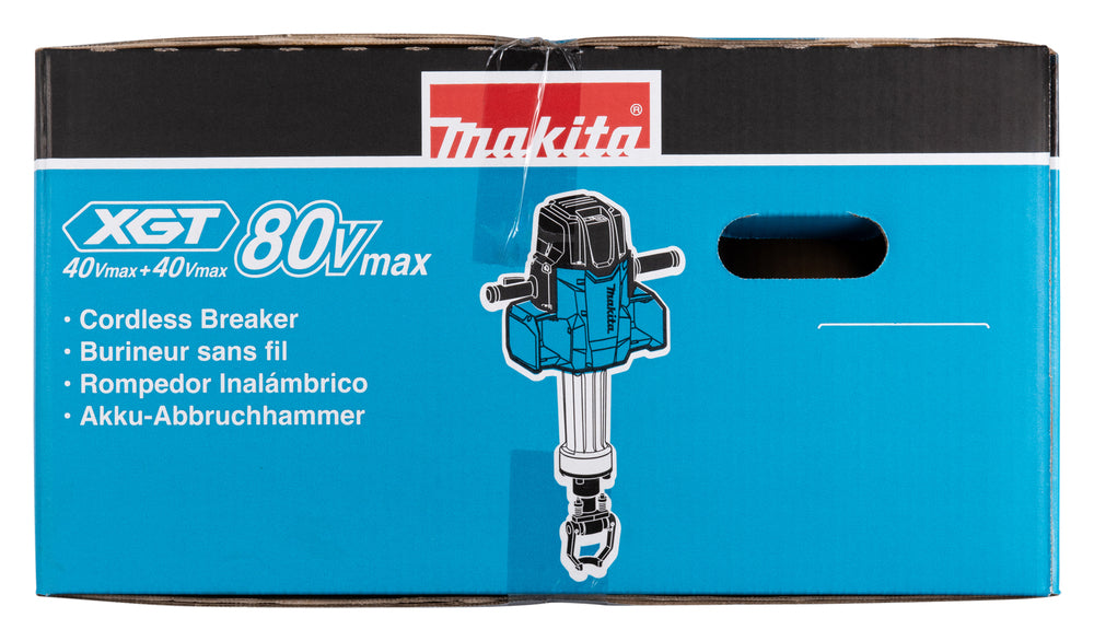 Makita Akku-Abbruchhammer – 2x 40V max., 72,8 J Schlagstärke, AVT & AWS - HM004GZ01