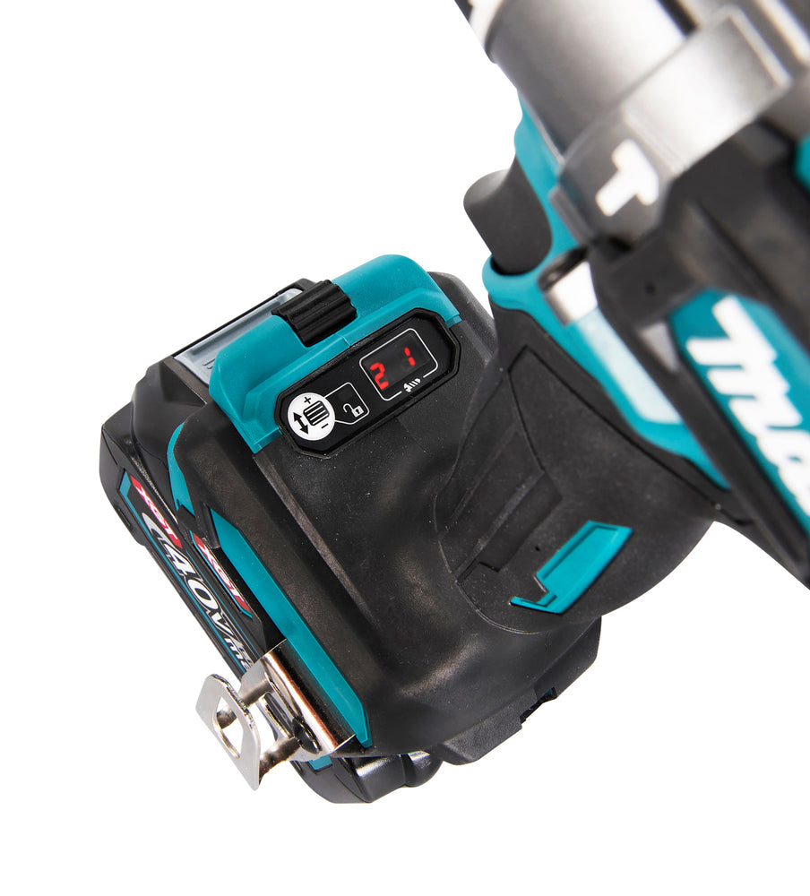 Makita Akku-Schlagbohrschrauber – 40V max., inkl. 2x 2,5 Ah Akkus, Ladegerät & MAKPAC - HP001GD201