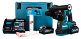 Makita Akku-Kombihammer SDS-MAX – 40V max., inkl. 2x 4,0 Ah Akkus, Ladegerät & MAKPAC - HR003GM201