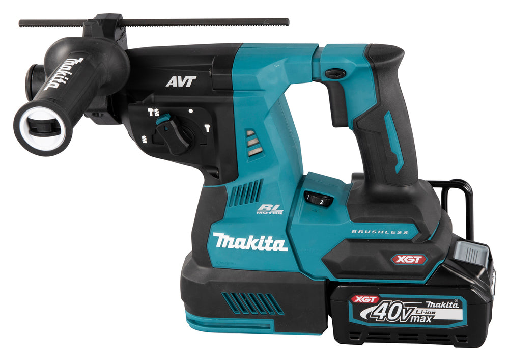 Makita Akku-Kombihammer SDS-MAX – 40V max., inkl. 2x 4,0 Ah Akkus, Ladegerät & MAKPAC - HR003GM201