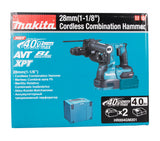 Makita Akku-Kombihammer SDS-MAX – 40V max., inkl. 2x 4,0 Ah Akkus, Ladegerät & MAKPAC - HR004GM201