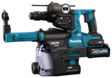Makita Akku-Kombihammer SDS-MAX – 40V max., inkl. 2x 4,0 Ah Akkus, Ladegerät, MAKPAC & Staubabsaugung DX14 - HR004GM202