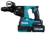 Makita Akku-Kombihammer SDS-MAX – 40V max., inkl. 2x 4,0 Ah Akkus, Ladegerät, MAKPAC & Staubabsaugung DX14 - HR004GM202