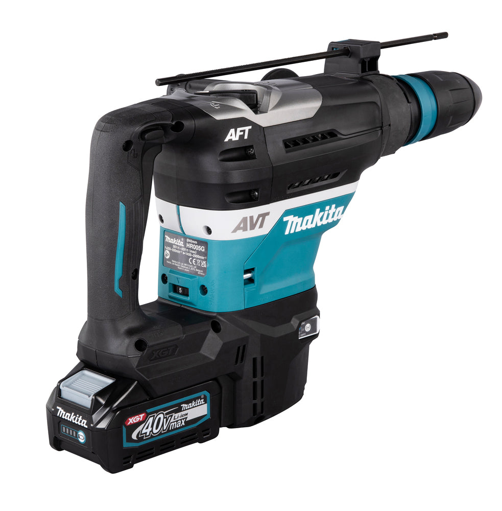 Makita Akku-Kombihammer SDS-MAX – 40V max., 2x 4,0 Ah Akkus, inkl. Schnellladegerät & AWS - HR005GM202