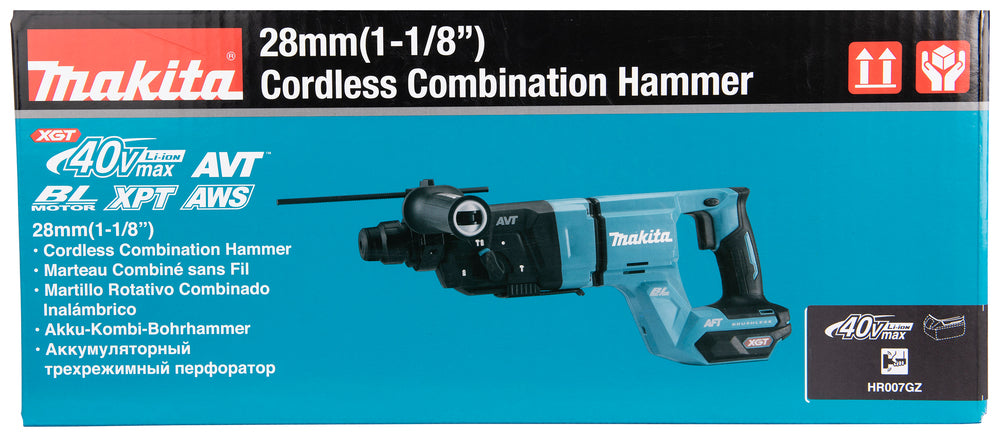Makita Akku-Kombihammer SDS-PLUS – 40V max., AVT, AFT & AWS - HR007GZ