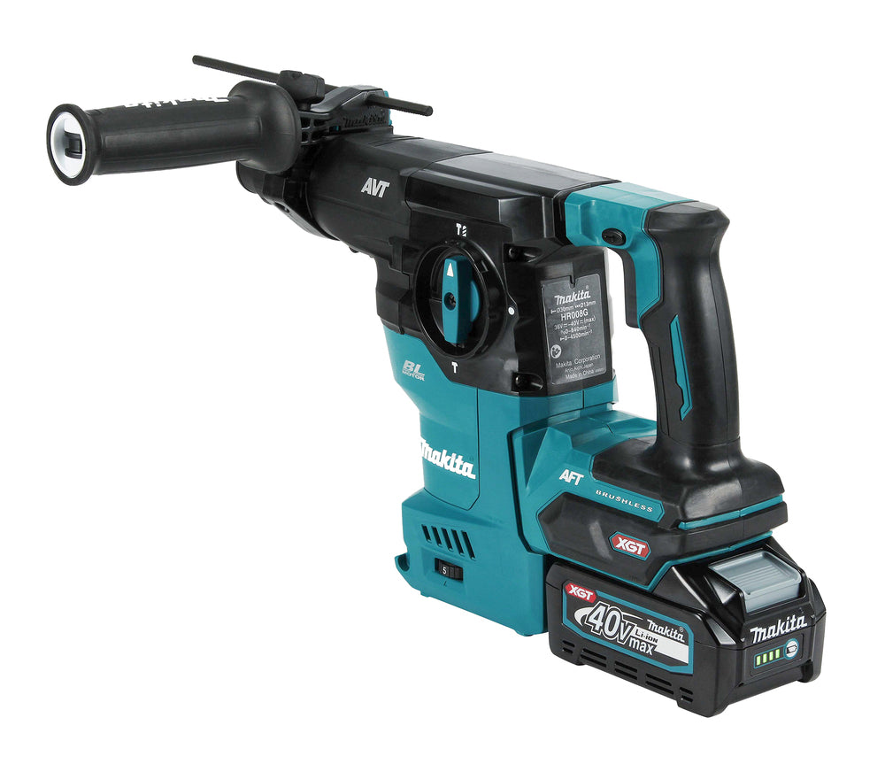 Makita Akku-Kombihammer SDS-PLUS – 40V max., 3,9 J Schlagstärke, optional DX10 Staubabsaugung - HR008GM202
