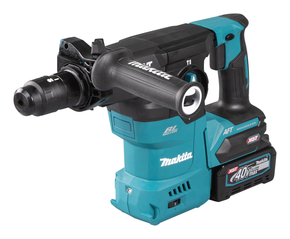 Makita Akku-Kombihammer SDS-PLUS – 40V max., 3,9 J Schlagstärke, inkl. DX11 Staubabsaugung - HR009GM202