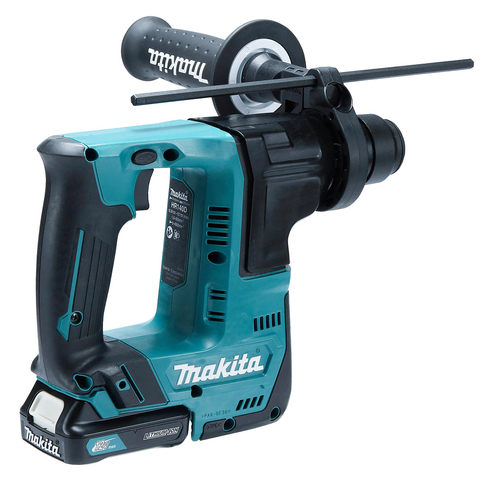 Makita Akku-Bohrhammer SDS-PLUS – 18V, 1,0 J Schlagstärke, kompakt & mit Zubehörset - HR140DSAE1