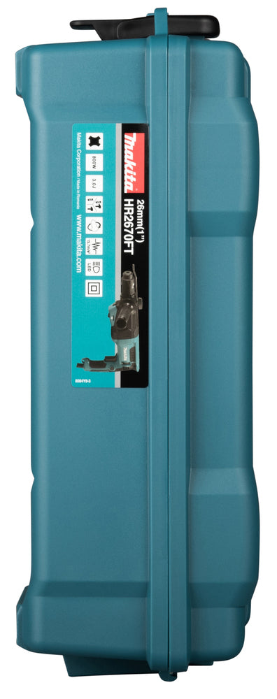 Makita Kombihammer SDS-PLUS – 800 W, 3,0 J Schlagstärke & 26 mm Bohrleistung - HR2670FT