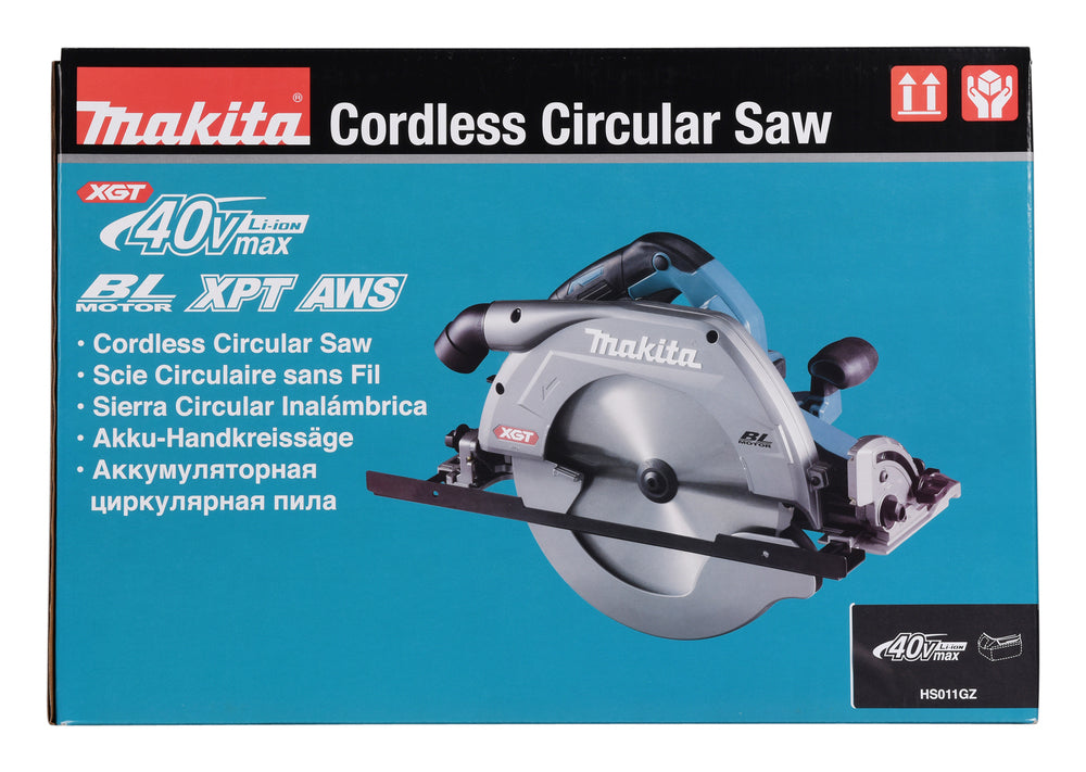 Makita Akku-Handkreissäge 270 mm – 101 mm Schnitttiefe, bürstenlos & mit AWS - HS011GT201