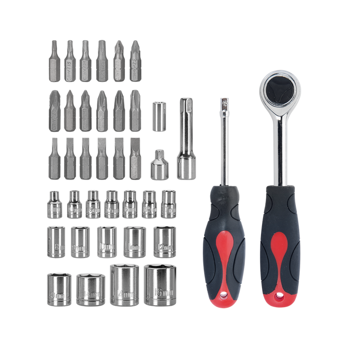 ITOOLS Steckschlüsselsatz 40-teilig Mit Bi-Material-Griff ITJRB40