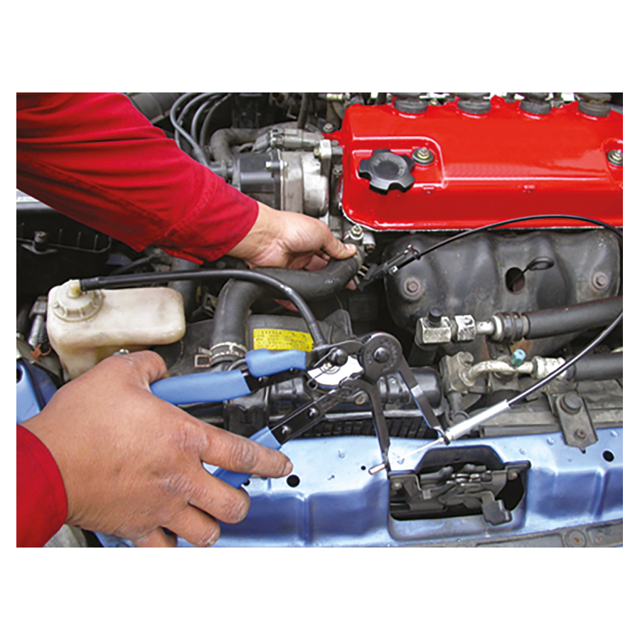 KING TONY Profi-Werkzeuge - Gebogene Schlauchklemmenzange - 225 mm 9AA31