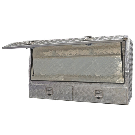 Bullram Werkzeugkiste Riffelblech mit Tür & 2 Schubladen – JSB14SDD2