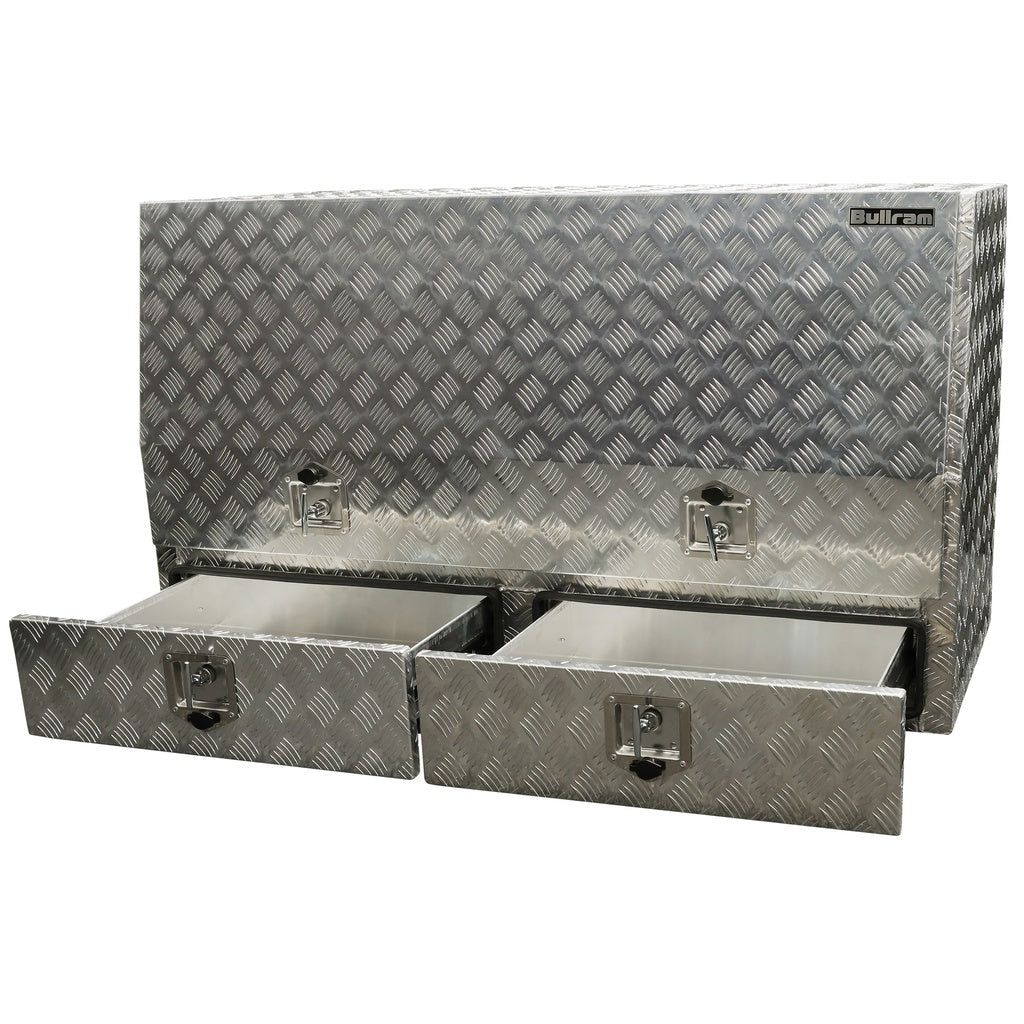 Bullram Werkzeugkiste Riffelblech mit Tür & 2 Schubladen – JSB14SDD2