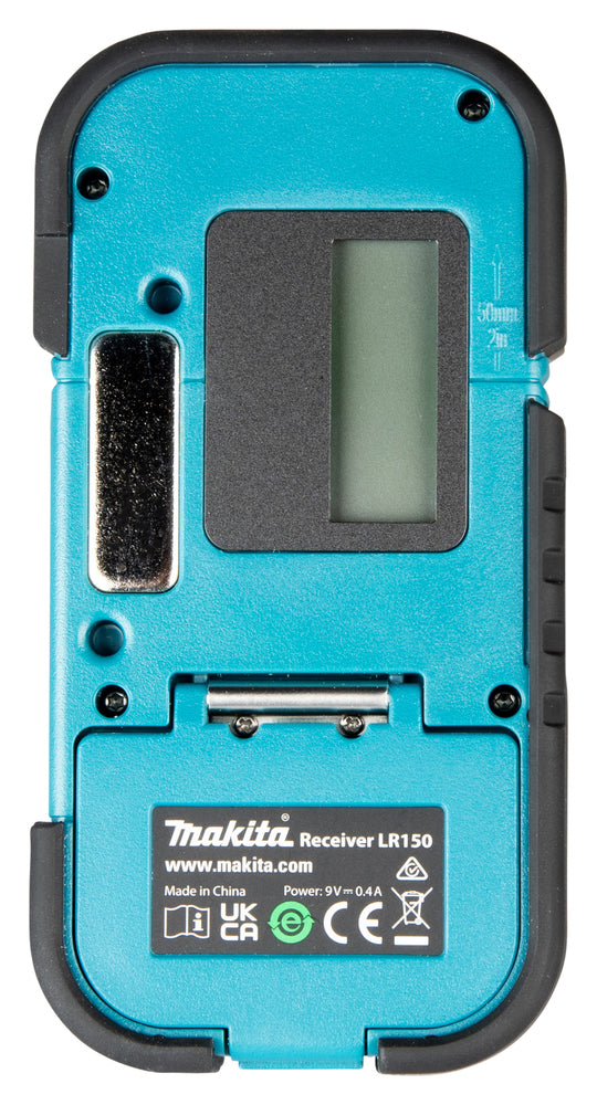 Makita Laser-Empfänger LR150 – bis 100 m Reichweite, akustisches & visuelles Signal - LE00796587