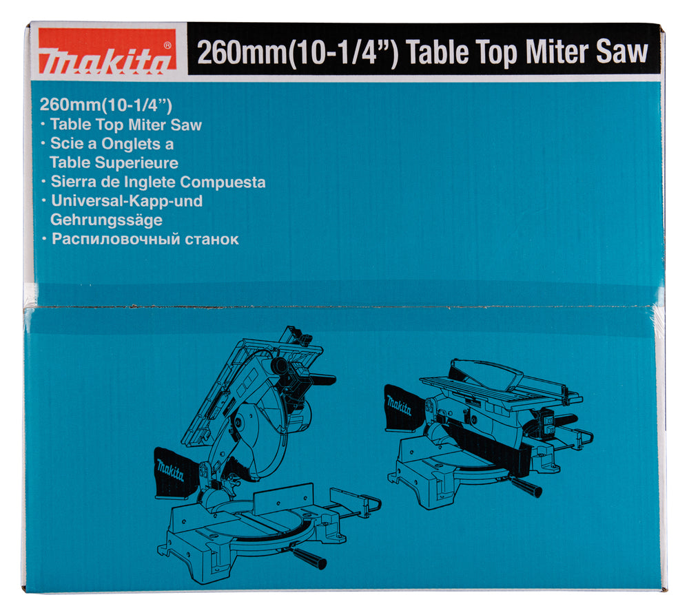 Makita Tisch-/Kapp- und Gehrungssäge – 1.650 W, 260 mm Blatt, Kombimaschine mit LED - LH1040F