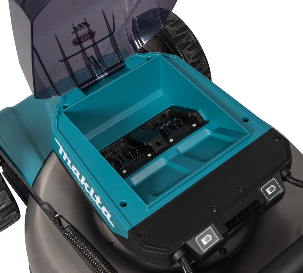 Makita Akku-Rasenmäher mit Stahl-Mähdeck & Dual-Akku-System - LM001GZ