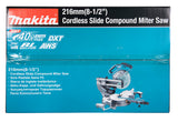 Makita Akku-Kapp- und Gehrungssäge – bürstenlos, LED-Schnittlinie, AWS & kompakte Bauweise - LS002GZ01