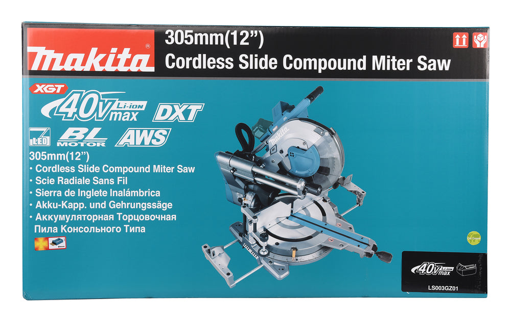 Makita Akku-Kapp- und Gehrungssäge – 40V max., bürstenlos, LED-Schnittlinie & AWS - LS003GZ01