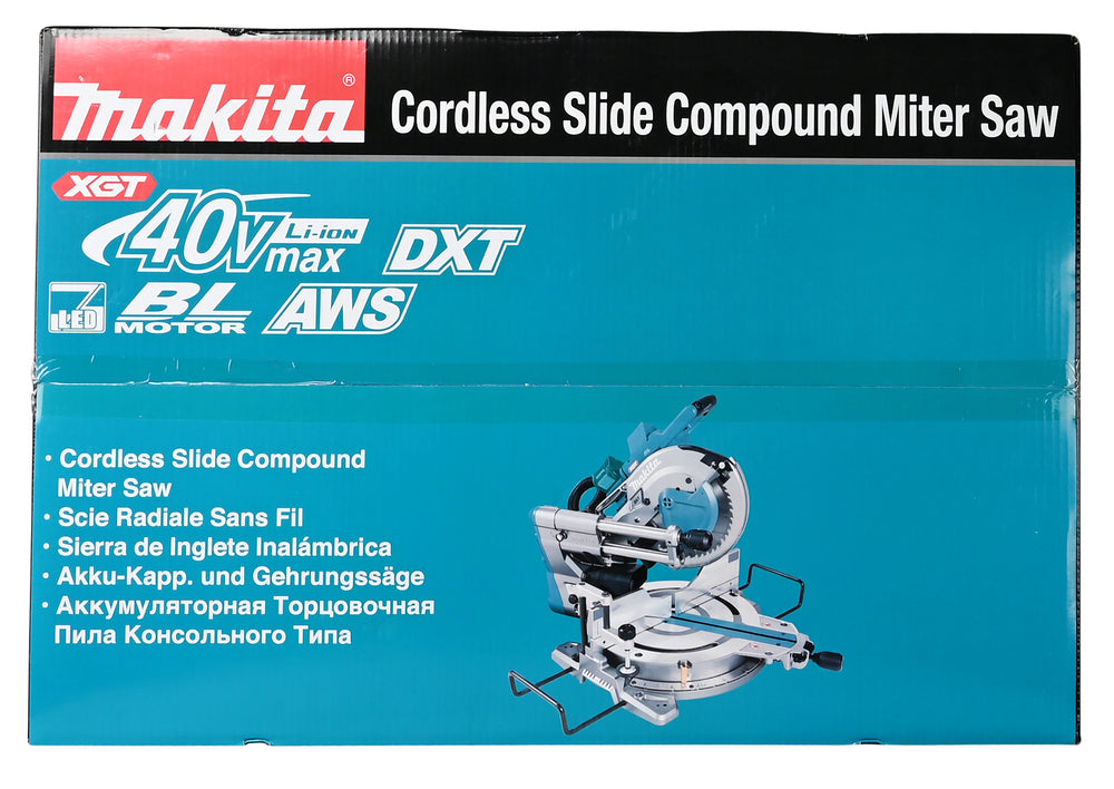 Makita Akku-Kapp- und Gehrungssäge – LED-Schnittlinienanzeige, AWS, kompakte Bauweise - LS004GZ01
