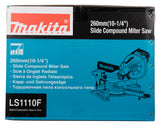 Makita Kapp- und Gehrungssäge – 260 mm Blatt, 91 x 305 mm Schnittleistung, LED & Motorbremse - LS1110F