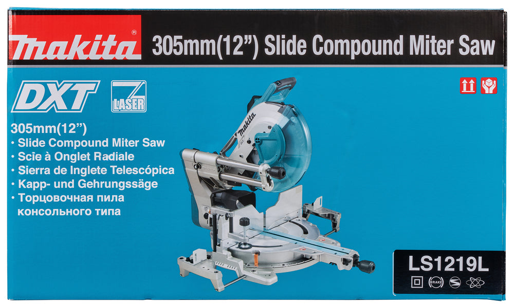 Makita Kapp- und Gehrungssäge – 1.800 W, 305 mm Blatt, Dual-Slide-System & Laser - LS1219L