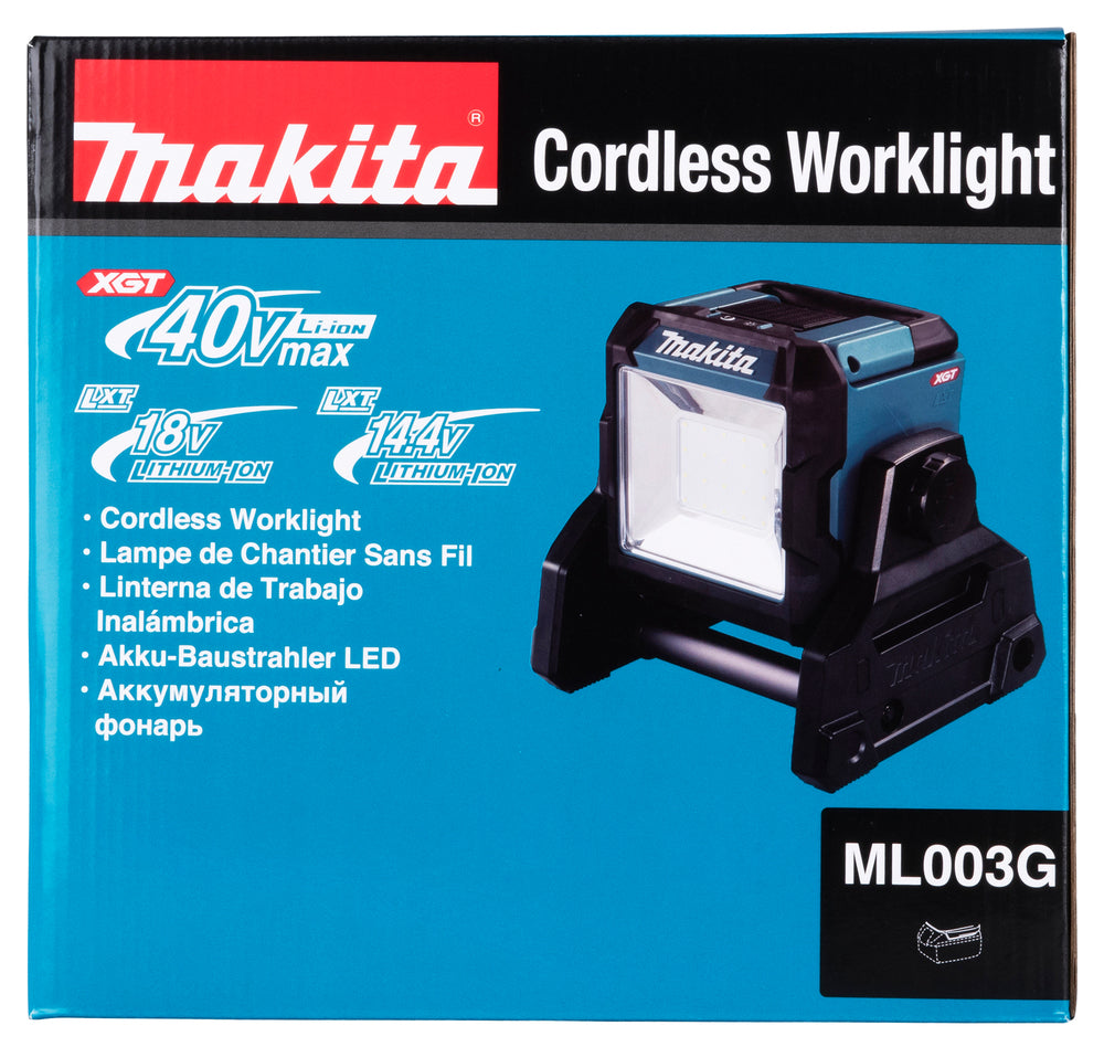 Makita LED-Akku-Baustrahler – Akkubetrieb mit LXT & XGT, IP65-zertifiziert - ML003G
