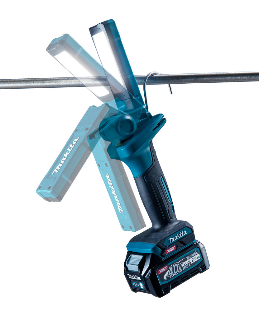 Makita LED-Akku-Arbeitsleuchte – 3 Helligkeitsstufen, drehbarer Leuchtkopf & Diffusor - ML006GX