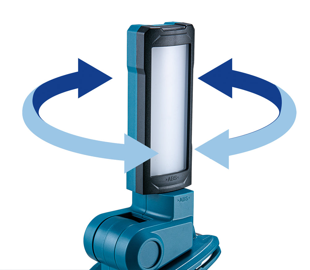 Makita LED-Akku-Arbeitsleuchte – 3 Helligkeitsstufen, drehbarer Leuchtkopf & Diffusor - ML006GX