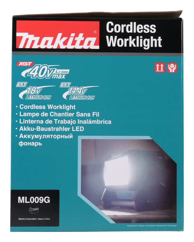 Makita LED-Akku-Baustrahler – 10.000 Lumen, 96 LEDs, IP65 & Dual-Akkuschacht (XGT/LXT) - ML009G