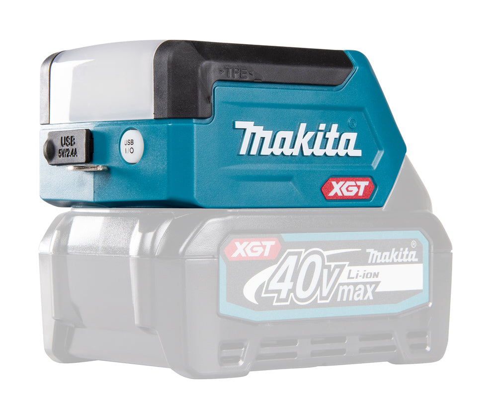 Makita LED-Akku-Taschenlampe – 3 Leuchtmodi, USB-Port & kompaktes Design (XGT 40V max.) - ML011G