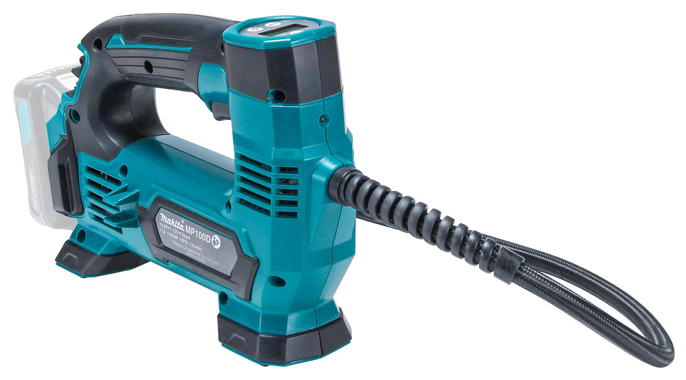 Makita Akku-Kompressor 12V – bis 8,3 bar, Digitaldisplay, LED-Licht, Auto-Stopp - MP100DZ