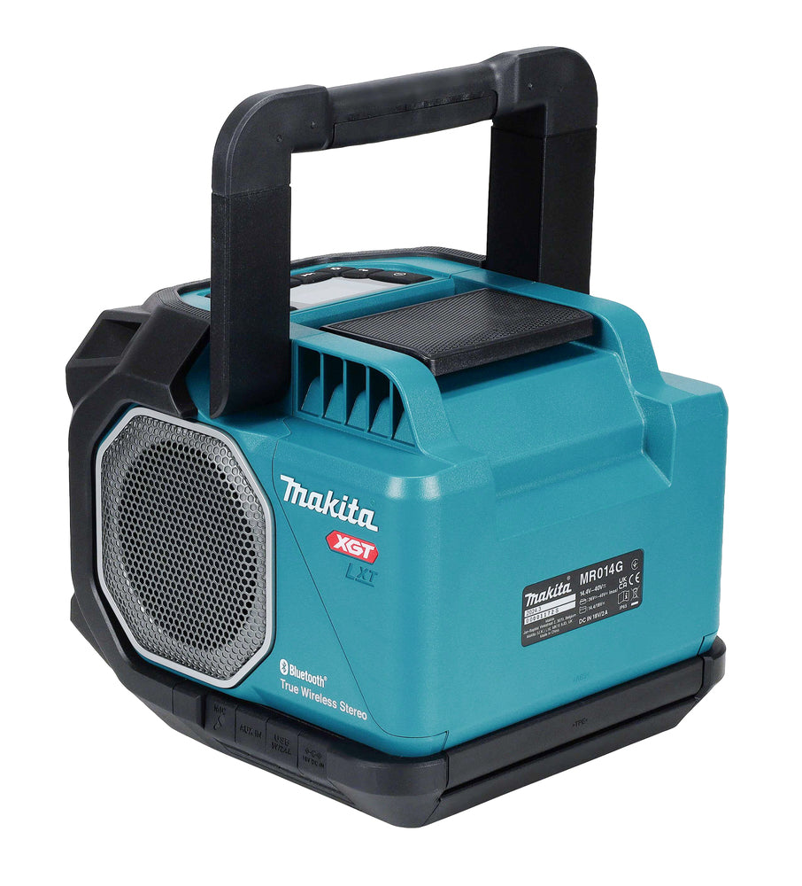Makita Bluetooth-Lautsprecher – kraftvoller Sound, Mikrofonbuchse, bis 10 Geräte koppelbar - MR014GZ