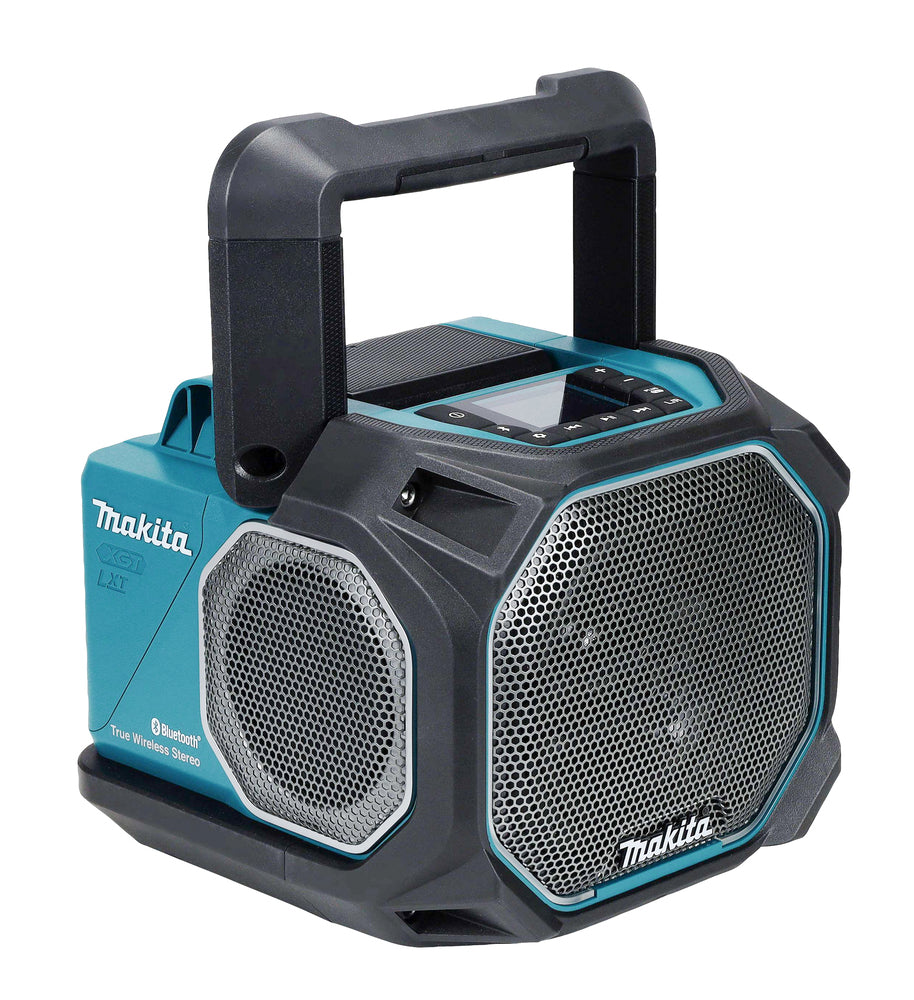 Makita Bluetooth-Lautsprecher – kraftvoller Sound, Mikrofonbuchse, bis 10 Geräte koppelbar - MR014GZ