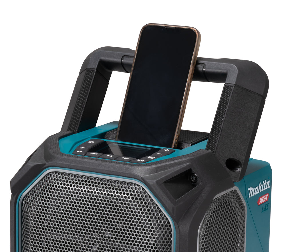 Makita Bluetooth-Lautsprecher – kraftvoller Sound, Mikrofonbuchse, bis 10 Geräte koppelbar - MR014GZ